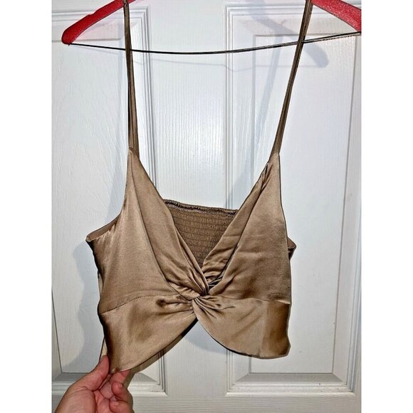 Cami N.Y.C. Tops - CAMI N.Y.C. 100% Silk Sleeveless Bustier Cropped Tank Top Sz M